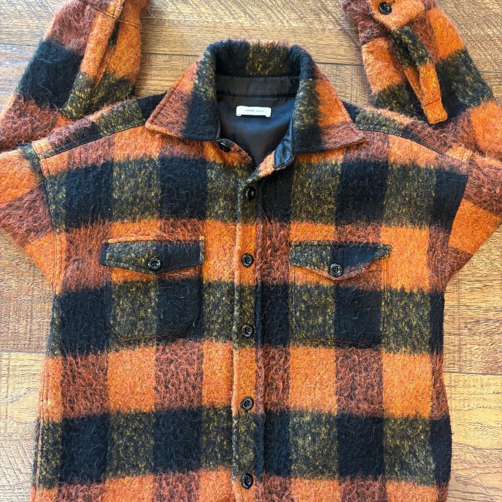 Anine Bing Buffalo Plaid Jacket, Small